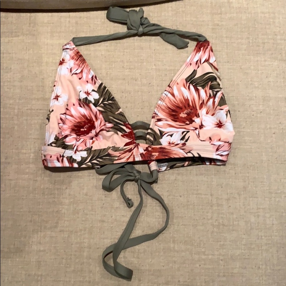 Floral print bikini top